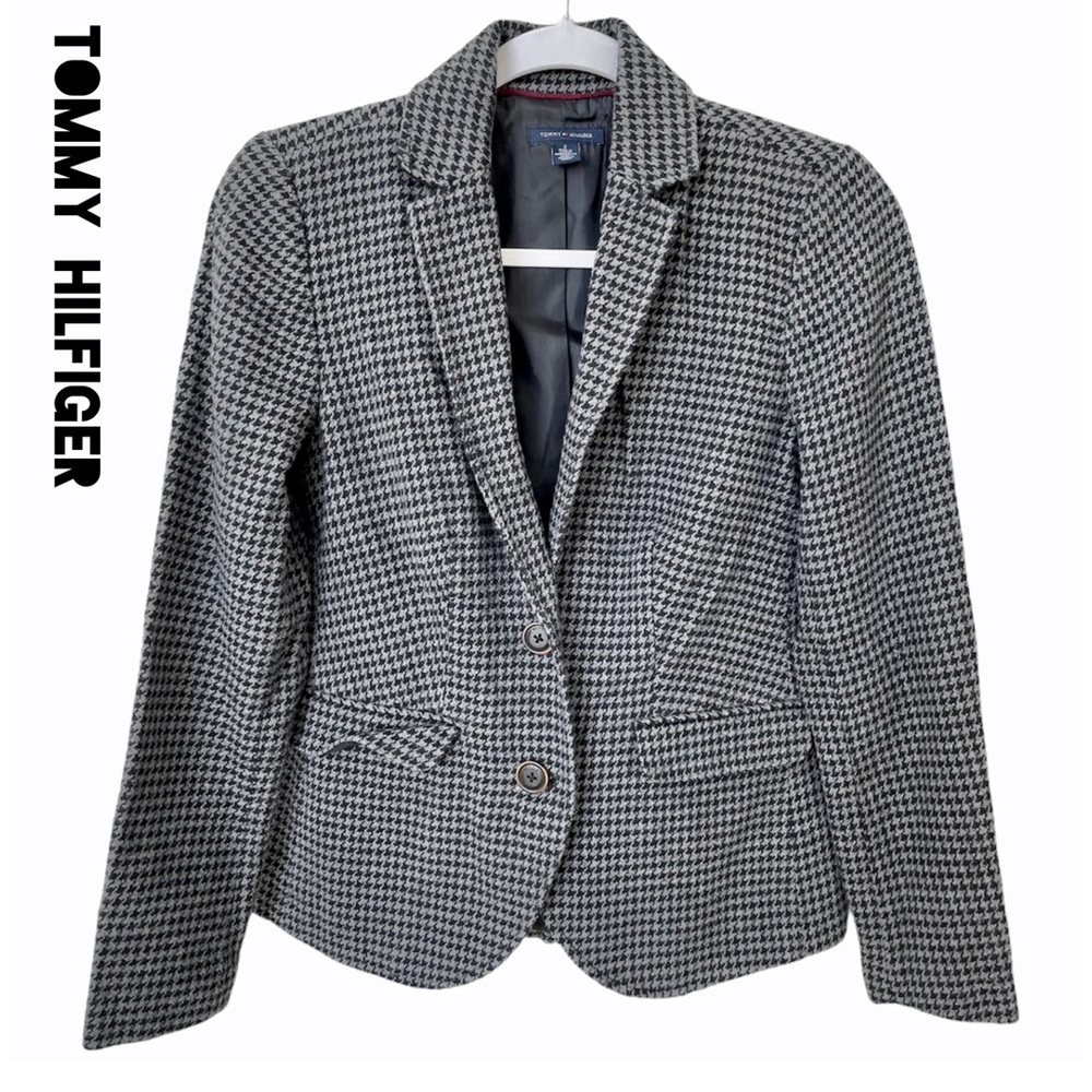 🌀TOMMY HILFIGER🌀Houndstooth Wool Blazer Coat